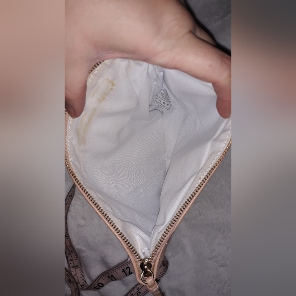 CHLOE PARFUM Peach Pebbled Leather Large Zip Cosmetic Bag - Picture 7 of 7